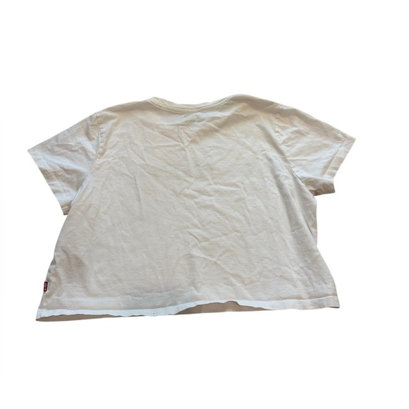 Levi’s Women’s White Cropped T-shirt Large - Picture 2 of 5